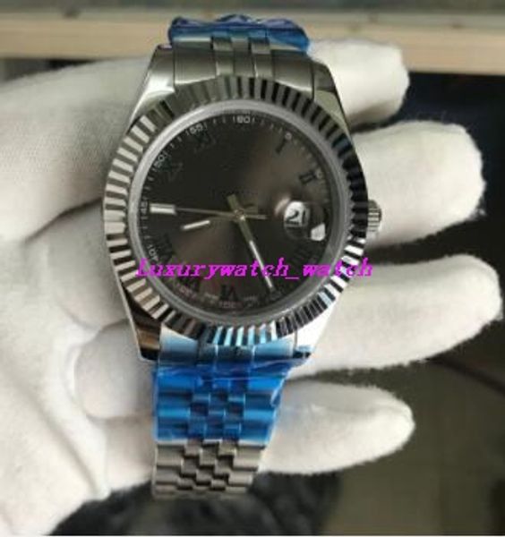 

16 style black gray romen dial 41mm automatic 116300 126300 126334 126333 steel bracelet luxury fashion men's watches, Slivery;brown