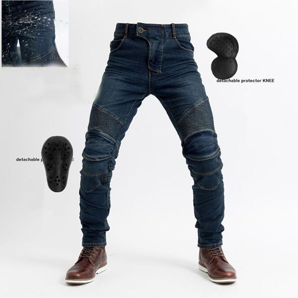 

komine waterproof motorcycle pants men moto jeans protective gear riding touring motorbike trousers motocross pants, Black;blue