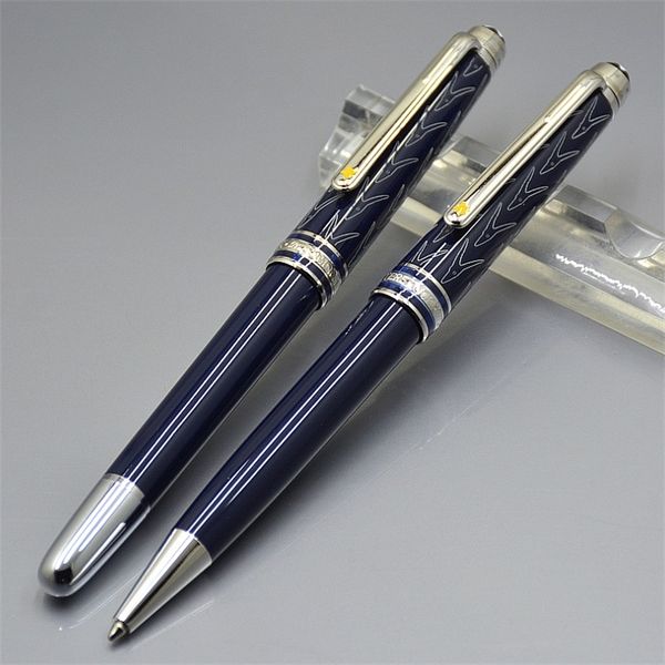 

Limited edition Meisterstcek Little Prince Roller ball pen Ballpoint pens Dark Blue Resin Silver clip engrave with Germany MB Serial Number