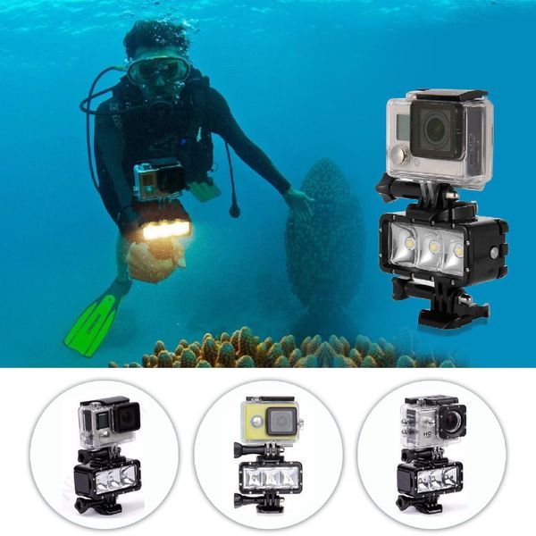 

30m underwater led video diving light lighting fill lamp for gopro hero 7 6 5 sjcam xiaomi yi eken h9 accessory r25