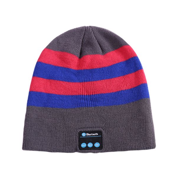 

wireless bluetooth hats striped knitted hat winter outdoor sport beanie bluetooth earphone headset cap music headphone ball caps gga2902