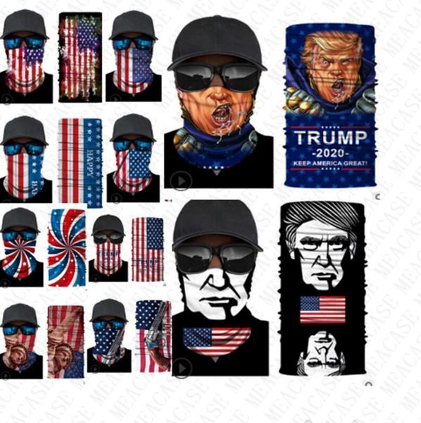 

3d fashion face маска дизайнер американский флаг trump печати велосипедного дышащий рот-муфельной оголовье вуаль шарф открытый пыле маска ne, Black;white