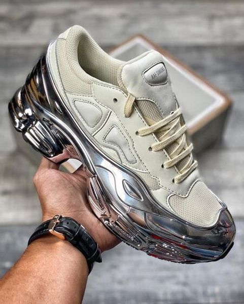 

raf simons x consortium ozweego 2 ii sawtooth 2019 повседневная обувь мужская женская платформа белый fw0165-015 черный бренд кроссовки 36-4, Black