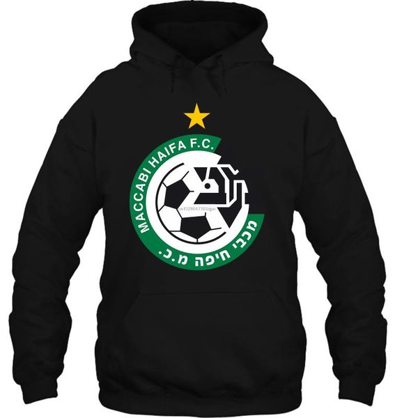 

men hoodie maccabi haifa f.c women streetwear, Black
