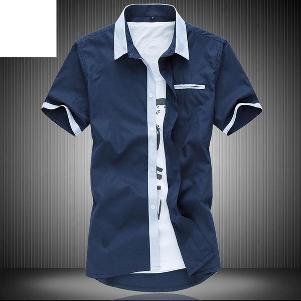 

men's casual shirts style short sleeve shirt male korean version the clothes summer super large cotton comfortable loose size -6xl 7xl, White;black