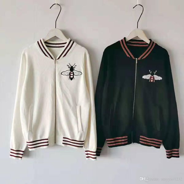 

922 2019 autumn black white long sleevesv neck letter women's sweaters runway cardigan qian, White;black