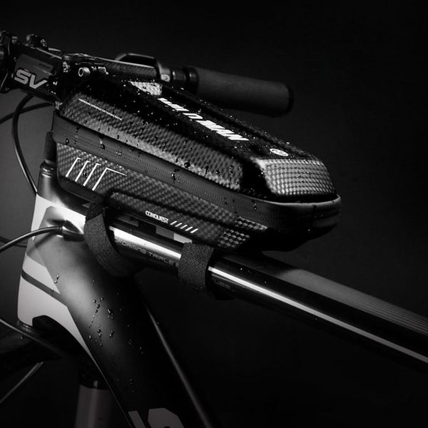 

bike handlebar bag bicycle front cell phone holder case motobike accessories waterproof rainproof black