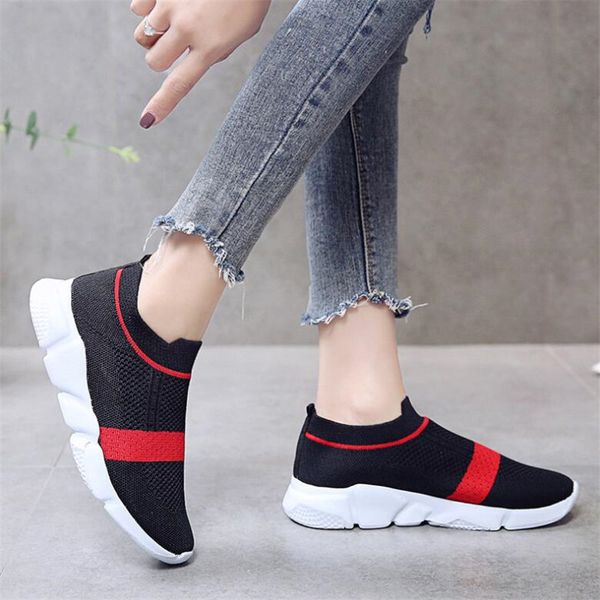 

agutzm 2019 summer woman shoes tenis feminino mesh breathable comfortable sneakers woman casual flat shoes zapatos mujer q968, Black