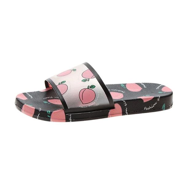 

sagace slippers women home casual beach women ladies fashion casual transparent fruit pattern indoor slippers female shoes 2020, Black