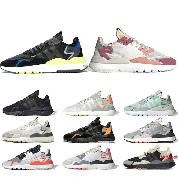 

designer nite jogger 3m reflective running shoes men women good quality triple black white breathable chaussures mens sports sneakers