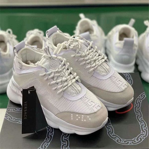 

2019 new chain reaction luxury casual designer sneakers sport fashion casual shoes trainer lightweight link-embossed sole 36-45