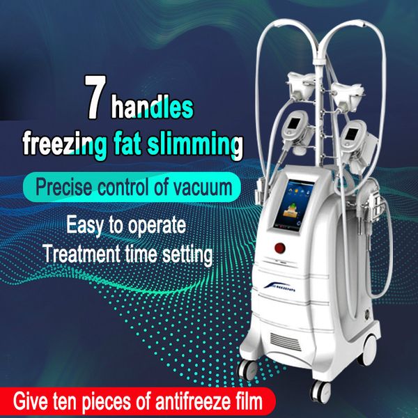 

new products cryolipolysis body slimming and double chin removal machine7 handles cryolipolysis slimming machine fat ing salon, Black;white