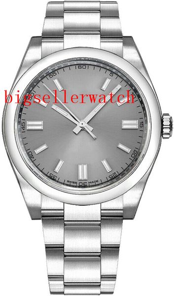 

luxury watches stainless steel bracelet men 36mm silver stick dial 116000 mechanical automatic fashion men's wrist watch, Slivery;brown