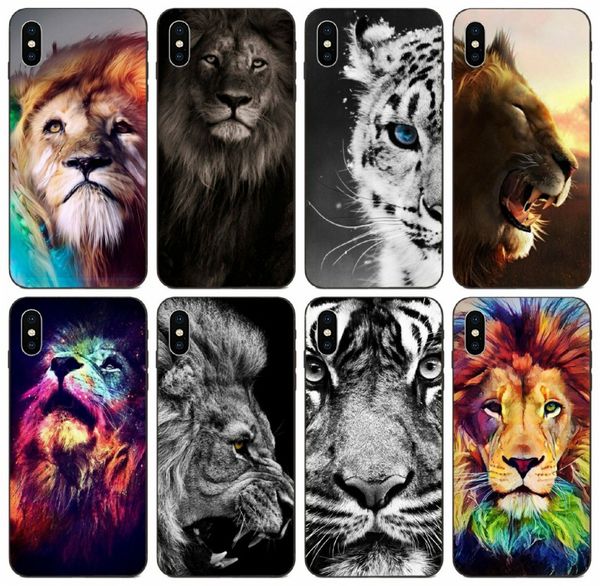 

tongtrade] cartoon ultra thin lion tiger design case for iphone 11 pro max x xs 8 7 6s 5s 5c 5 plus samsung a40 a50 huawei y7 xiaomi 9 case