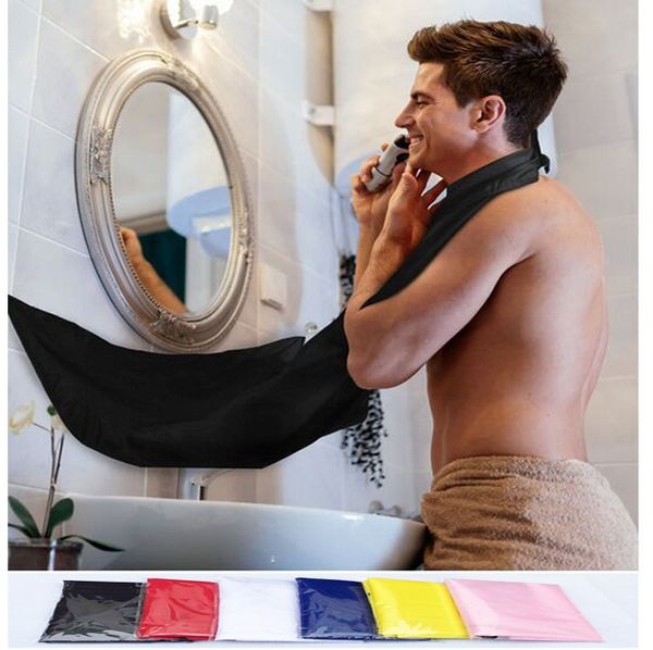 

new fashion man bathroom beard bib high-grade waterproof polyester pongee beard care trimmer hair shave apron 120*80cm 3151