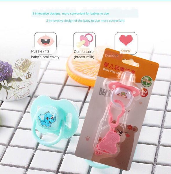 

dudududuo baby pacifier cartoon pattern bite chewing glue card bag tape cassette music baby bite adhesive paper card packaging