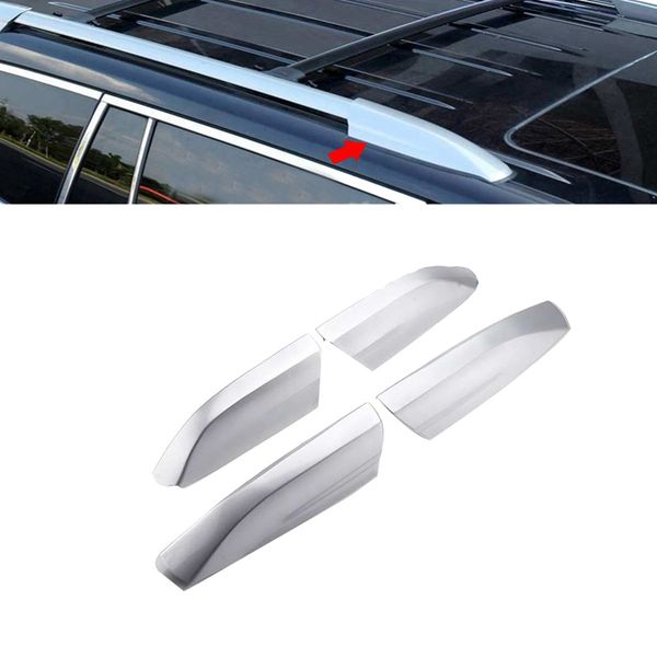 

4pcs roof rack cover roof rail end cover housing replacement for toyota highlander 2008 - 2013(white