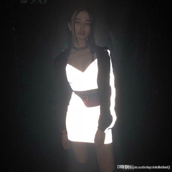 

3m reflective women bodycon dress summer evening club dressing fashion dresses, Black;gray