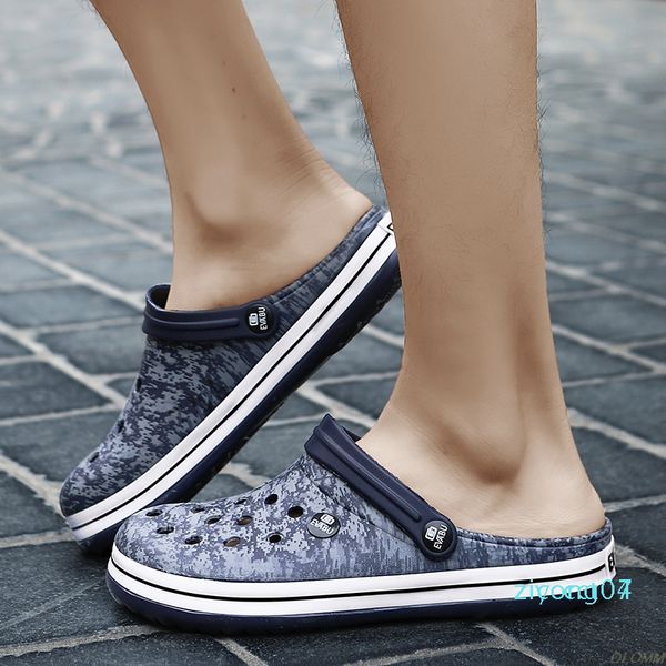 

crocks men pool sandals summer outdoor cholasbeach shoes men slip on garden casual water shower literide crock z07, Black