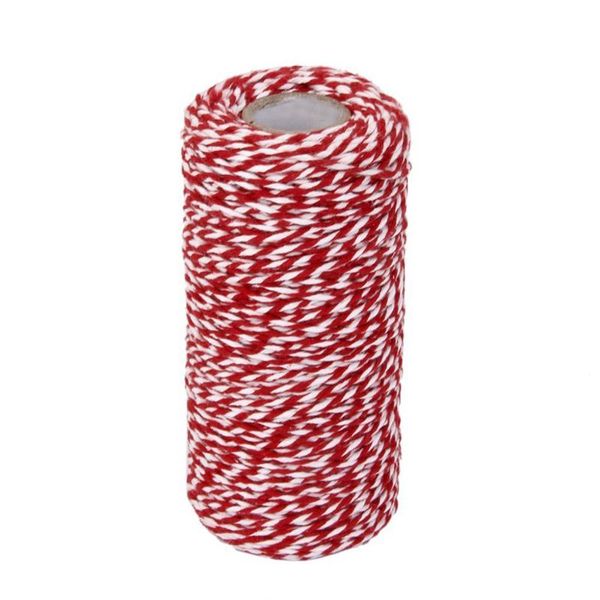 

100m cotton bakers twine string cord glass bottle gift box decor craft, Black;white