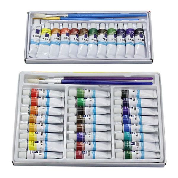 

12ml 12/24 colors professional paint tubes drawing painting watercolor pigment 95