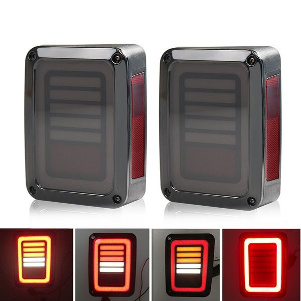 

pair led taillight rear back bumper light parking back up reverse brake tail light lamp 2007~2016 for wrangler jk