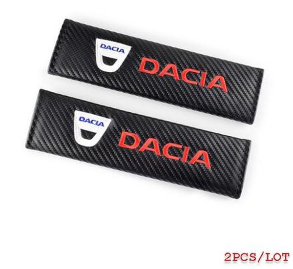 

car accessories safety belt covers for dacia duster logan 2 mcv sandero stepway lodgy dokker emblems badge car styling