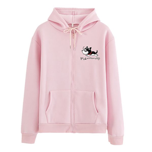 

women sweatshirts autumn winter woman hoodie winter zipper hoodie printed pullove coat loose o-neck cat print sweatshirt 8m3, Black