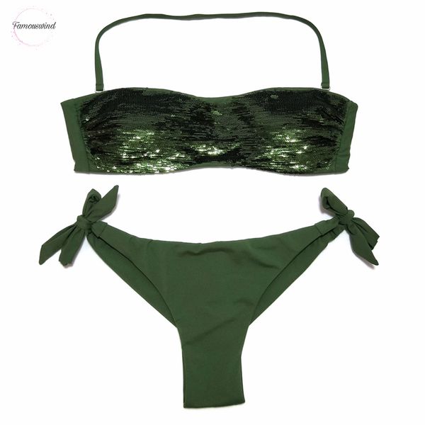 

bikini 2019 sewn sequin women swimwear brazilian low bikini set cut waist swimsuit bathing suits summer beach wear, White;black