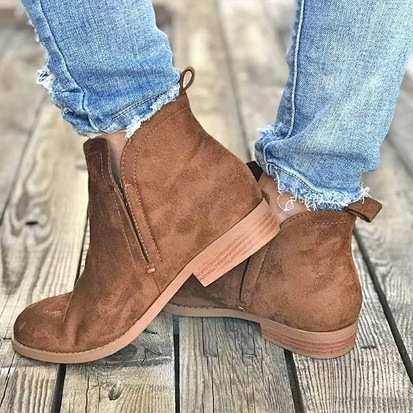 

monerffimen and women boots pointed not tied with a unique opening retro fashion wedge with low to help women 2019 new fashion, Black