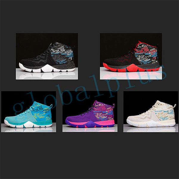 

irving basketball combat boots high-shoes cross-wear breathable casual white shoes male students fly woven sneakers