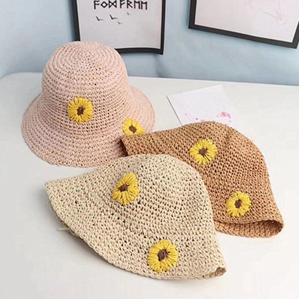 

baby summer accessories holiday baby kids boy girl hat breathable hat beach straw sun hollow out cap, Yellow