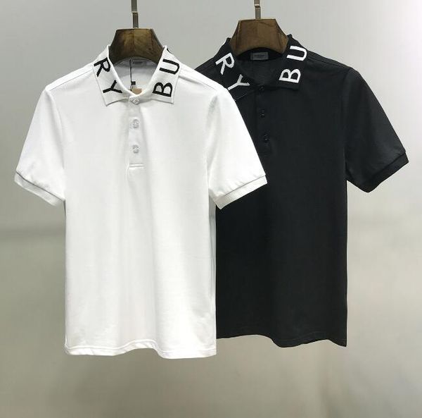 

мужские рубашки поло люкс 2 цвета с коротким рукавом печатный летняя майка m-xxxl turn down воротник designer tops # 0352, White;black