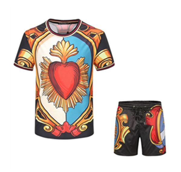 

new men's designer tracksuits sets mens new 2020 luxury designer clothes casual fashion running suits t shirt and shorts sets 2pcs -3x, Gray