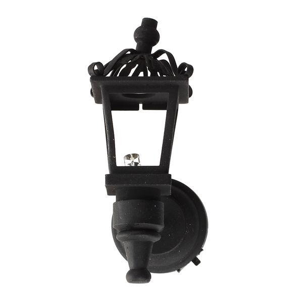 

promotion black metal 1/ 12 dollhouse miniature led wall light model