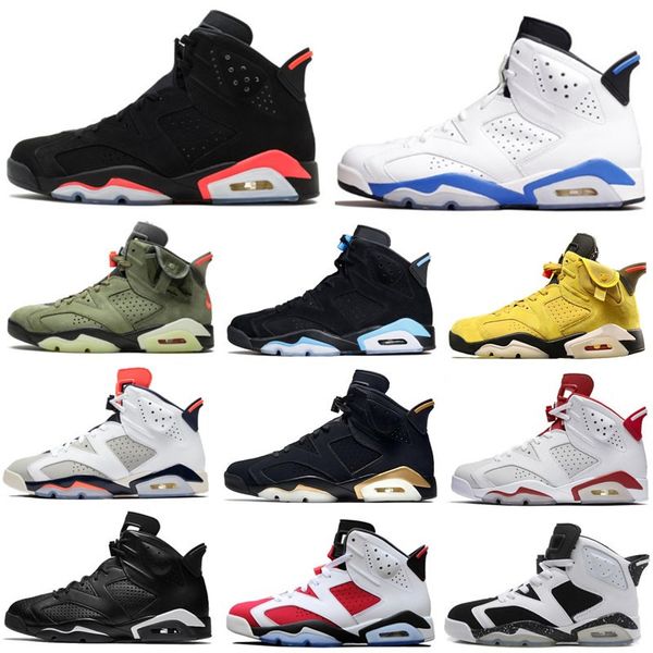 

6s men travis scotts black infrared basketball shoes 6 psg cny tinker unc black cat women designer trainers sports sneakers us 7 - 13