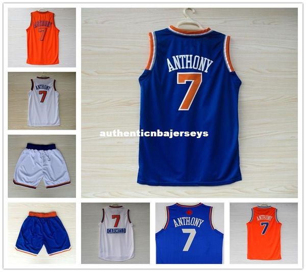 

новые мужские баскетбольные майки # 7 ca белый оранжевый синий рождество новый стиль вышивка трикотаж сшитый спорт ncaa college, Black;blue