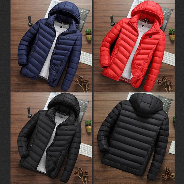 

подогѬеваемй кђѬки жиле вниз лопка mens женин окѬй coat usb лекѬиекий наг, Black