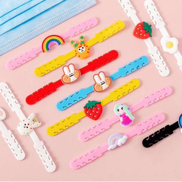 

2020 5 gear adjustable silicone face mask ear grips soft comfortable extension hook masks buckle holder ear protection mask accessoriess fun