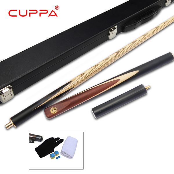 

new cuppa 3/4 snooker cue stick with case 5a north america ash billiard stick 9.8mm/11.5mm tip billiard cue snooker