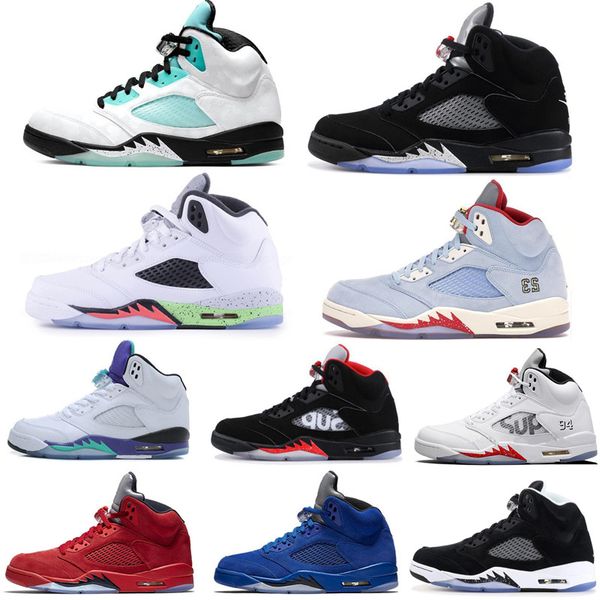 

5s black metallic 3m reflect black white grape oreo basketball shoes men 5s red suede white cement sports shoes sneakers size 7 - 13
