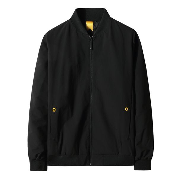 

2019 men's wear casual jacket. of slim handsome spring autumn casual solid color large size baseball clothes 8xl 7xl 6xl 5xl, Black;brown