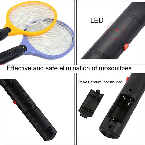 

summer cordless battery power electric fly mosquito swatter bug zapper racket insects killer home bug zappers 2019 new