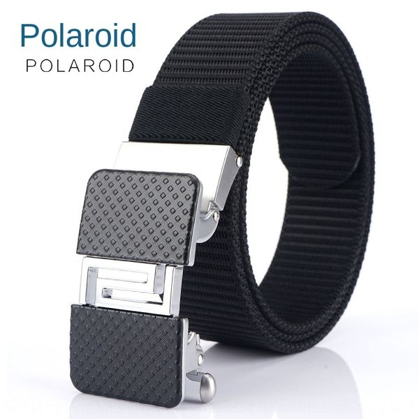 

2019 men's automatic buckle business leisure men's 2019 belt nylon belt, Black;brown