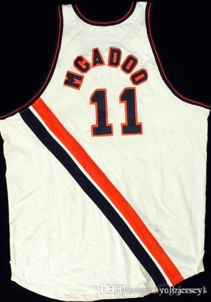 

bob mcadoo #11 buffalo braves jersey sewn new any name mens white stitched basketball jerseys, Black;blue