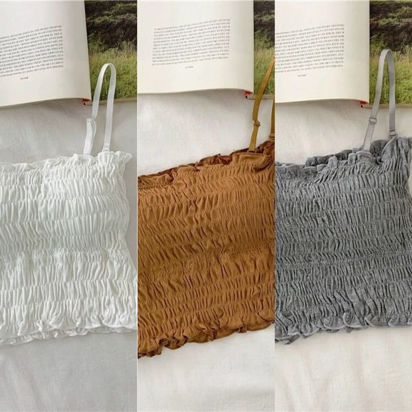 

new pleated camisole underpants underpants female wear outside and inside base short elegant ins underwear, Camo