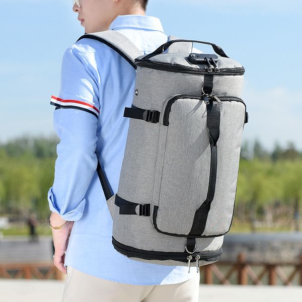 

outdoor travel mountaineering man's handbag, single shoulder bag sports bucket backpack