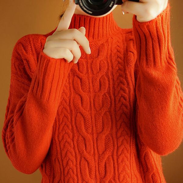 

turtleneck sweaters women's thicken pullovers loose autumn winter thickening wool sweaters 2019 new korean version pullovers, White;black