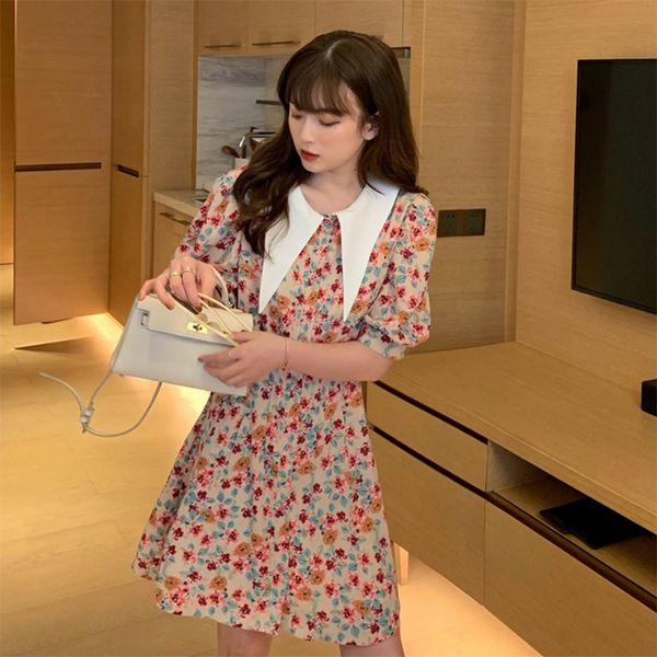 

women floral chiffon dress half sleeve summer dress ladies fashion dresses, White;black