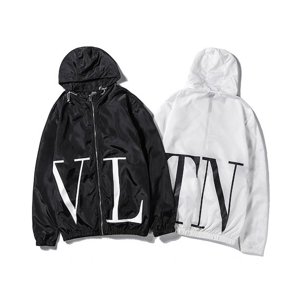 

fashion designer jacket brand windbreaker long sleeve mens luxury jackets hoodie clothing zipper letter pattern plus size clothes m-2xl, Black;brown